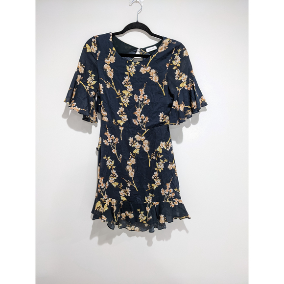 MLM Label Floral Open Back Sound Ruffle Dress Size XS - Picture 3 of 8